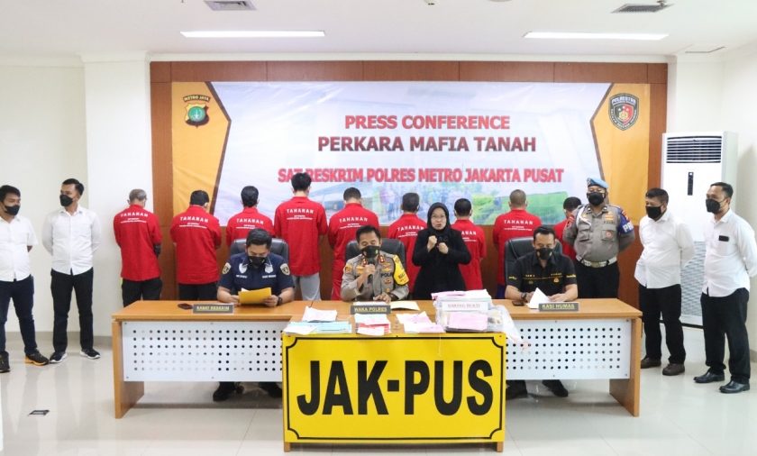 Polres Metro Jakarta Pusat Tangkap 10 Mafia Tanah di Serang yang Libatkan Perangkat Desa hingga Pegawai BPN